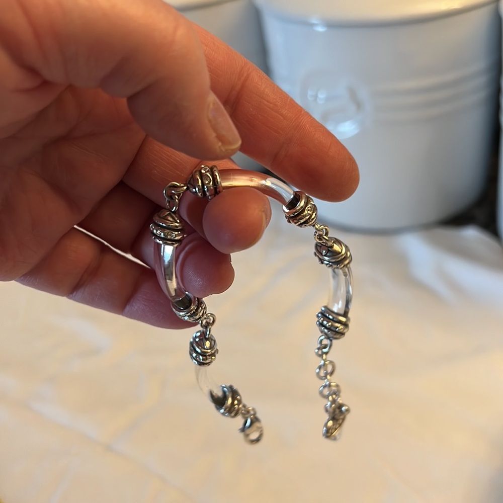 Brighton Jewelry Set - Clear Heart Necklace, Bracelet and Earrings - Retired - Picture 5 of 8
